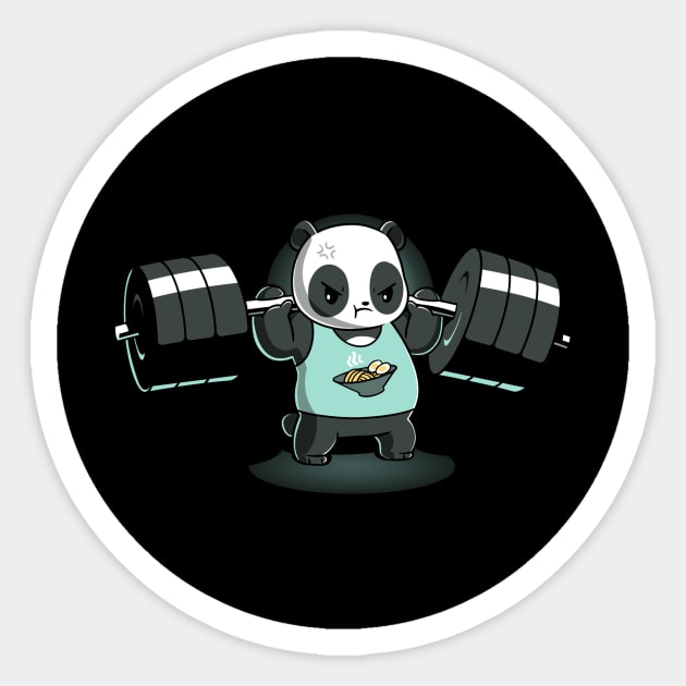 Cute Panda Gym Fitness Yoga Lover Animal Lover Design Sticker by LazyMice